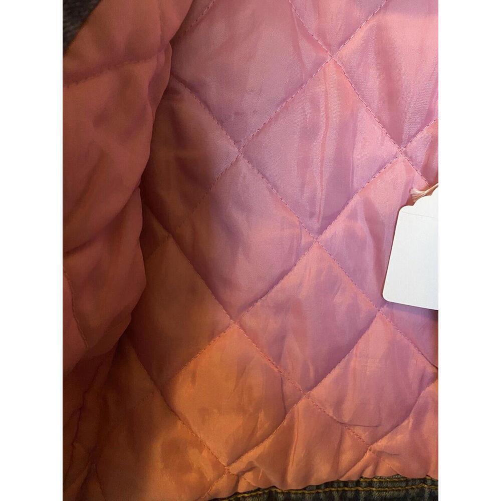 H&M Girls Jeans Jacket. Pink quilted lining. Sz. 12-14 Months. ? - Picture 3 of 3